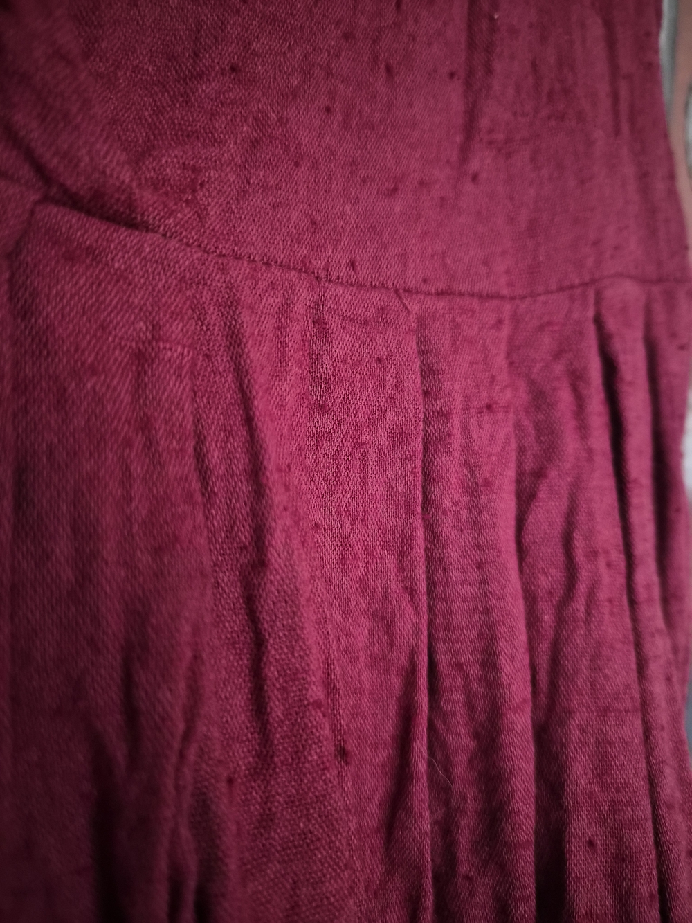 Free People Raspberry Textured V-Neck Peasant Tunic - Picture 5 of 6